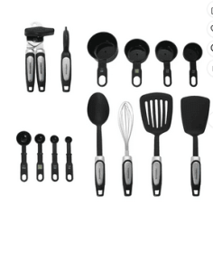 Farberware Professional 14-Piece Kitchen Tool and Gadget Kitchen Utensil Set in Black