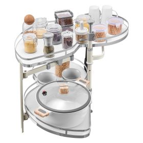 2 Tier Swing Left Blind Corner Cabinet Pull Out Soft Close Kitchen Organizer