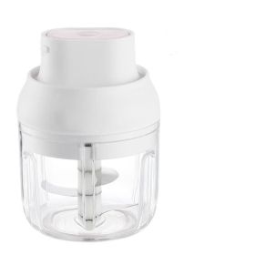 cElectric Garlic Chopper Mini, Garlic Masher Crusher, Food Processor Small with Garlic Peeler And Spoon (Color: White)