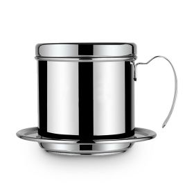 cStainless Steel Cup Vietnamese Coffee Drip Filter Maker Phin Infuser Sliver (Option: Silvery)